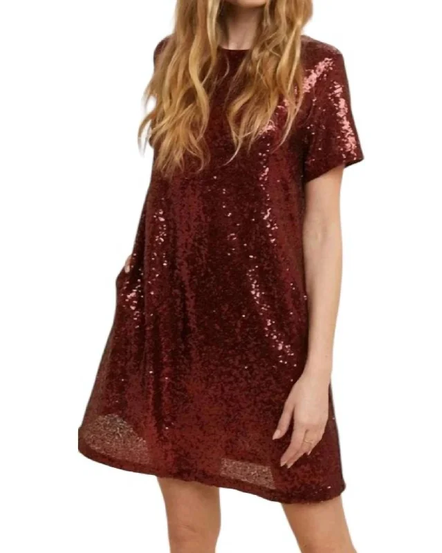 Life Of The Party Dress In Red Tunics Denim casual
