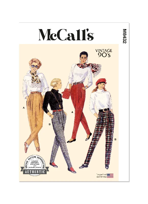 McCall's Pattern M8432 Misses' Skirt Pants Modern Stretch Trousers
