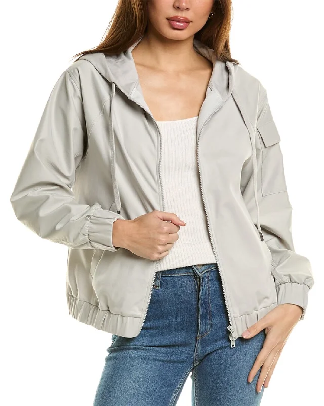Reiss Maja Jacket Denim Fabric Leather Fabric Suede Fabric