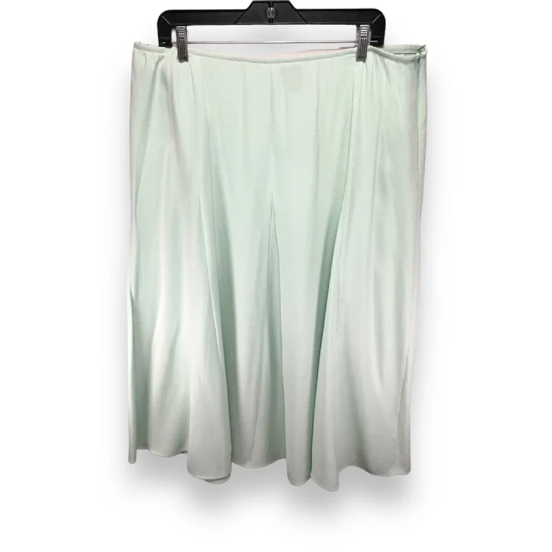 Skirt Designer By Eileen Fisher In Aqua, Size: L corduroy skirt textured