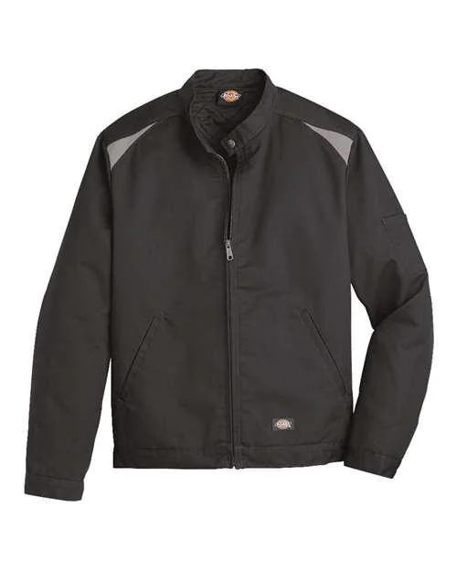 Dickies Insulated Colorblocked Jacket LJ60 Zippered Front Buttoned Front Snap Front
