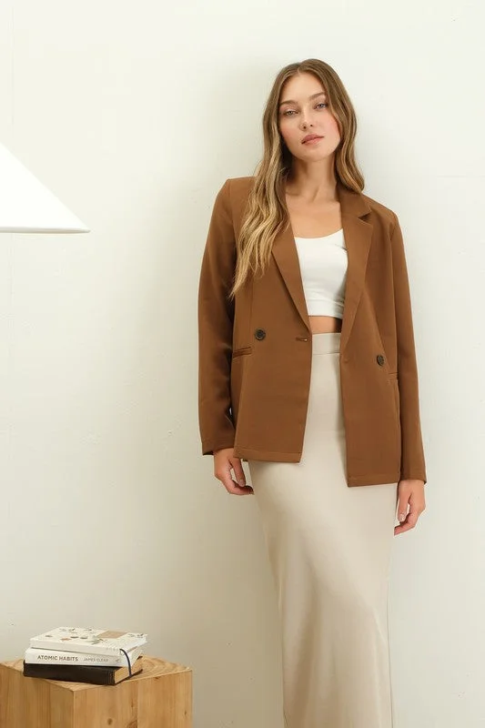 BLU101 - DOUBLE BREASTED JACKET Insulated Jacket Fitted Jacket Loose Jacket