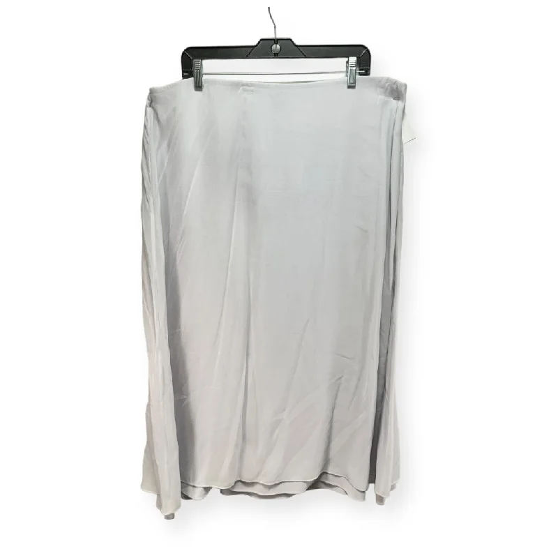 Silk Blue Skirt Designer Eileen Fisher, Size Xl velvet skirt luxurious