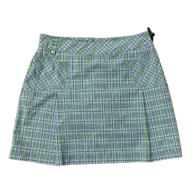 Skirt Designer By Lole In Plaid Pattern, Size: 8 velvet skirt glossy