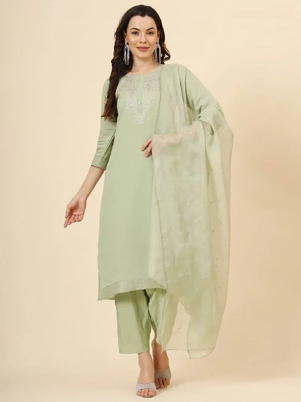 Pista Trendy Readymade Pant Suit With Embroidery Work Comfy Athletic Pants