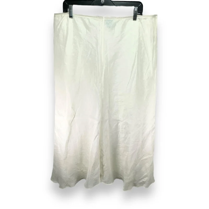 Skirt Designer By Eileen Fisher In Cream, Size: L cashmere skirt fine