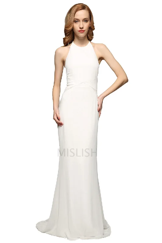 Rita Ora Inspired White Halter Evening Party Dress Tunics Spring floral