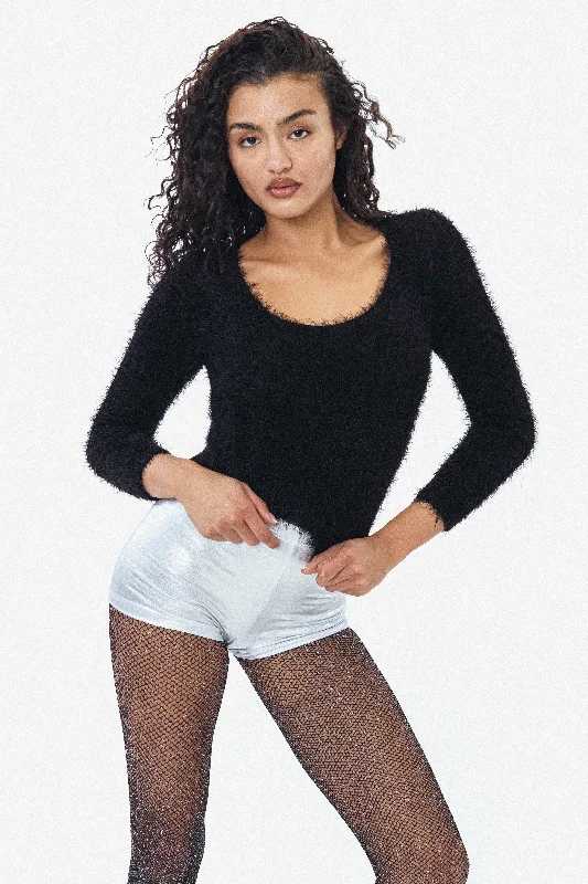 RFK4981 - Long Sleeve Fuzzy Sweater Faux Fur Fabric Real Fur Fabric Shearling Fabric