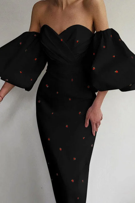 Chic Black Off Shoulder Party Dress Tunics Travel practical