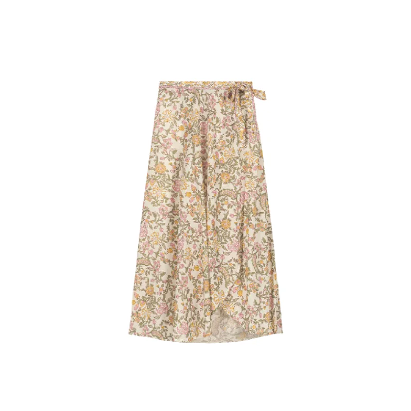 Louise Misha Cream Mimosa Spring Lucia Skirt belted skirt waist