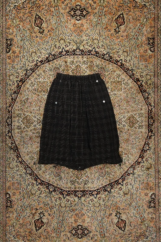 Omar Afridi CIRCLE SKIRT (BROWN CHECK) velvet skirt plush