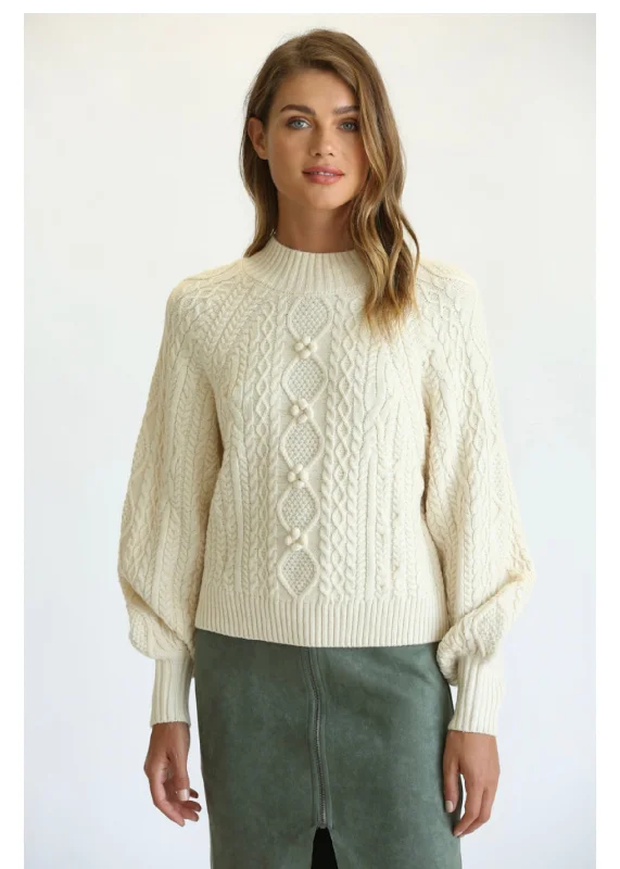 chunky pom cable sweater Machine Wash Dry Clean Hand Wash
